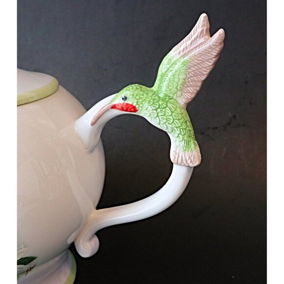 Vintage Teleflora Hummingbirds and Lilies by Lena Liu Teapot - Picture 6 of 8